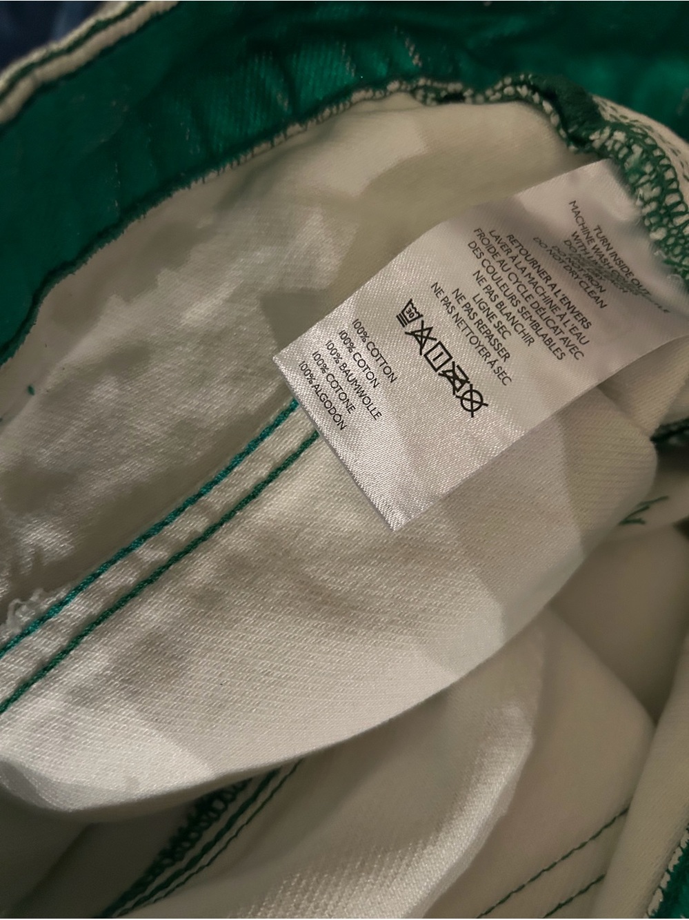 3. Free People Moxie barrel jeans metallic emerald green 24 & 28 - Picture 15 of 16